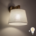 BRILAGI - LED fali lámpa LATTE SABIA 1xE27/15W/230V fenyő/fehér