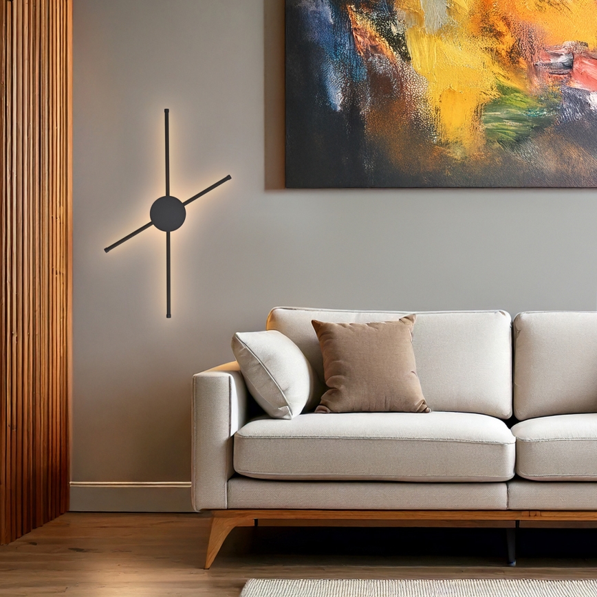 Brilagi - LED Fali lámpa LUGO QUATTRO LED/16W/230V fekete