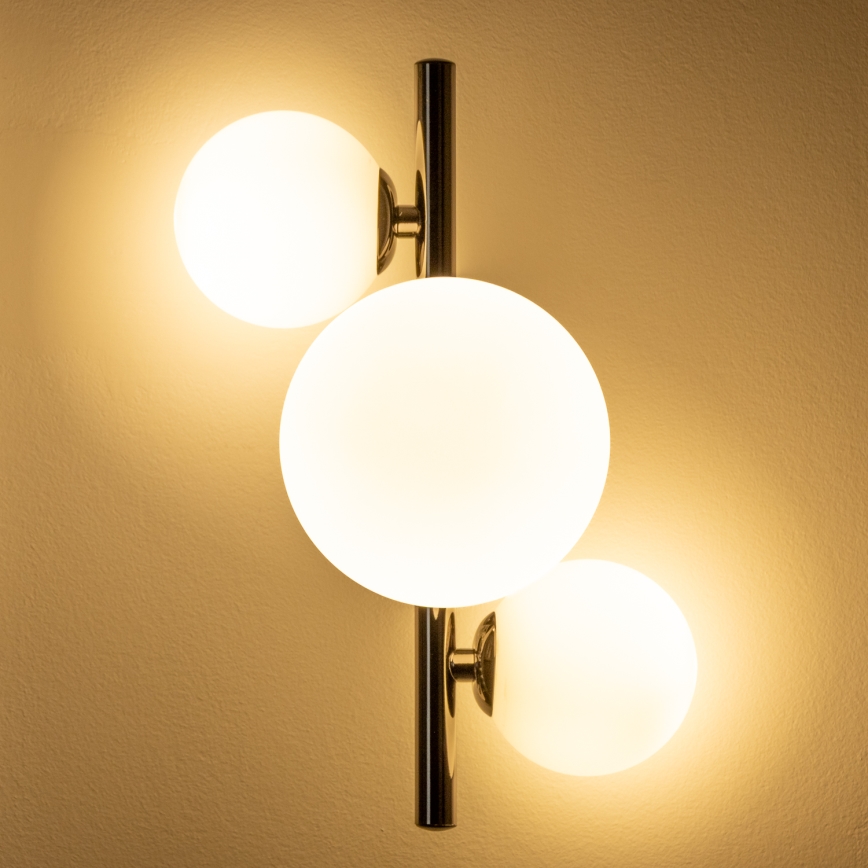 Brilagi - LED fali lámpa MILLA 3xG9/3W/230V fekete króm/fehér