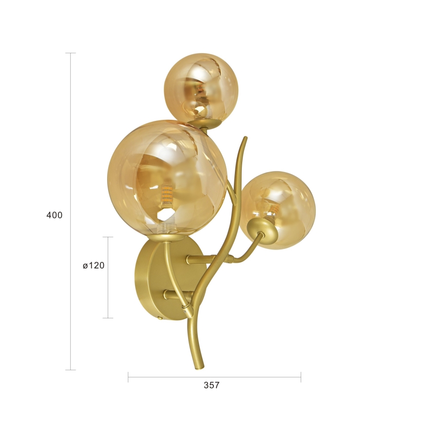 Brilagi - LED Fali lámpa MISTEL 3xG9/3W/230V arany
