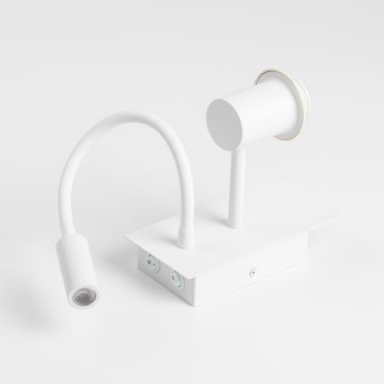 Brilagi - LED Rugalmas fali lámpa NUBILA 1xE27/25W/230V + LED/3W fehér/fekete