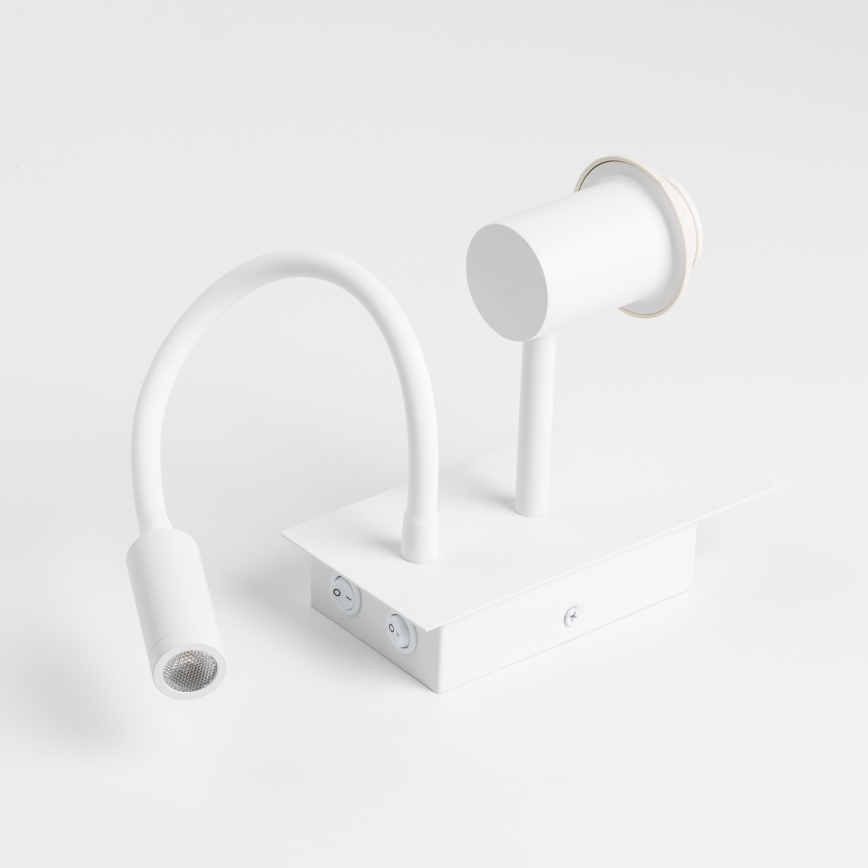 Brilagi - LED Rugalmas fali lámpa NUBILA 1xE27/25W/230V + LED/3W fehér/krémes