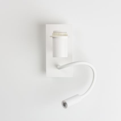 Brilagi - LED Rugalmas fali lámpa NUBILA 1xE27/25W/230V + LED/3W fehér/világosbarna