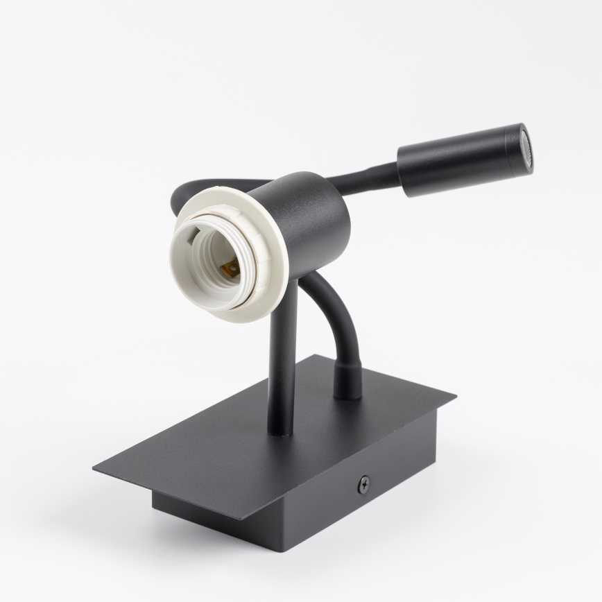 Brilagi - LED Rugalmas fali lámpa NUBILA 1xE27/25W/230V + LED/3W fekete/fehér