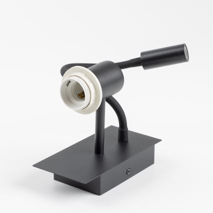 Brilagi - LED Rugalmas fali lámpa NUBILA 1xE27/25W/230V + LED/3W fekete/rózsaszín