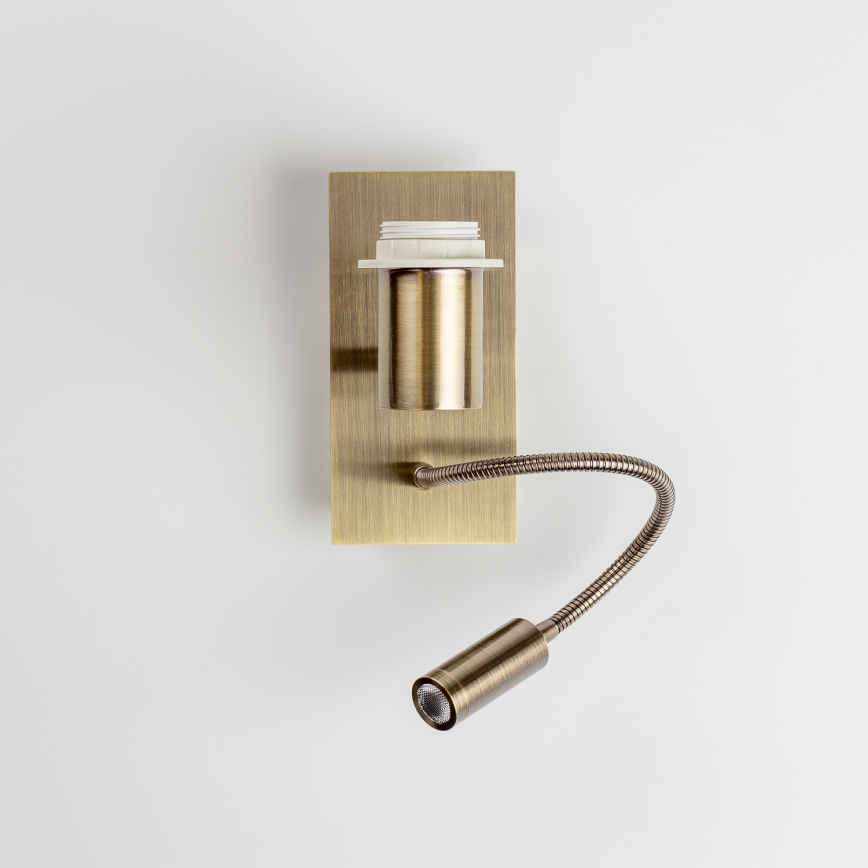 Brilagi - LED Rugalmas fali lámpa NUBILA 1xE27/25W/230V + LED/3W réz/barna