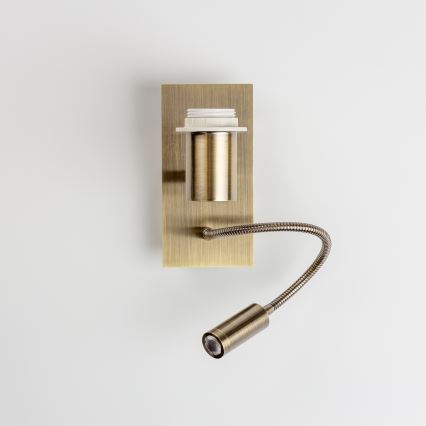 Brilagi - LED Rugalmas fali lámpa NUBILA 1xE27/25W/230V + LED/3W réz/fekete