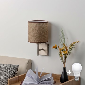 BRILAGI - LED fali lámpa NUBILA 1xE27/60W/230V matt króm/barna