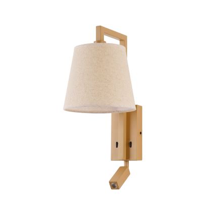 Brilagi - LED Fali lámpa RAYA 1xE14/40W/230V + LED/3W len/bézs