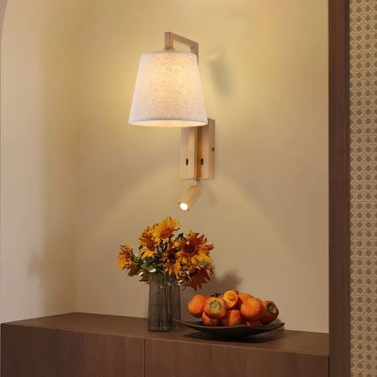 Brilagi - LED Fali lámpa RAYA 1xE14/40W/230V + LED/3W len/bézs