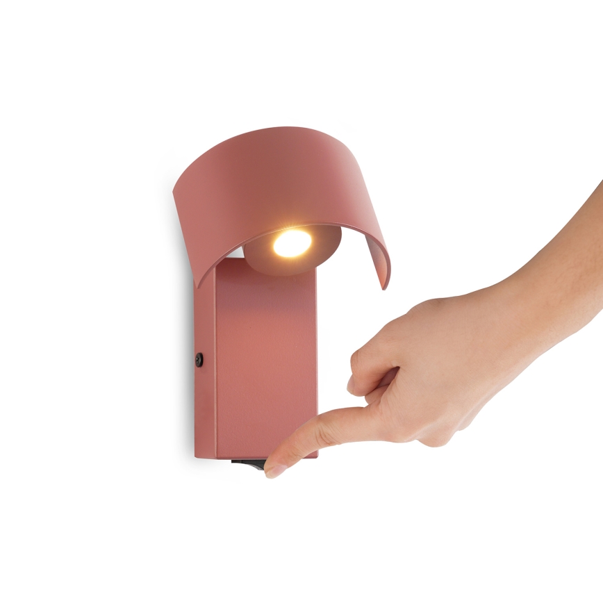 Brilagi - LED Fali lámpa VASTO LED/3W/230V piros Burgundi