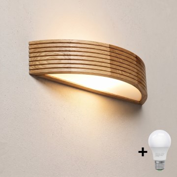 Brilagi - LED fali lámpatest CARVALHO MODERN 1xE27/60W/230V tölgy