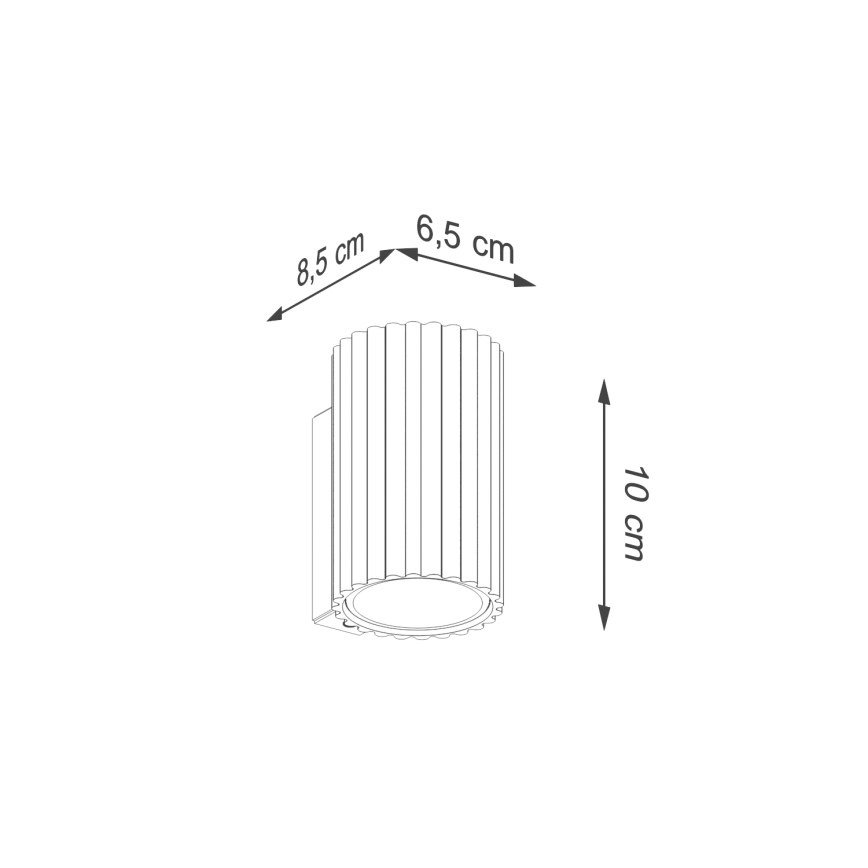 Brilagi - LED fali lámpatest CRESTO 1xGU10/10W/230V 10 cm piros