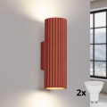 Brilagi - LED fali lámpatest CRESTO 2xGU10/10W/230V 20 cm piros
