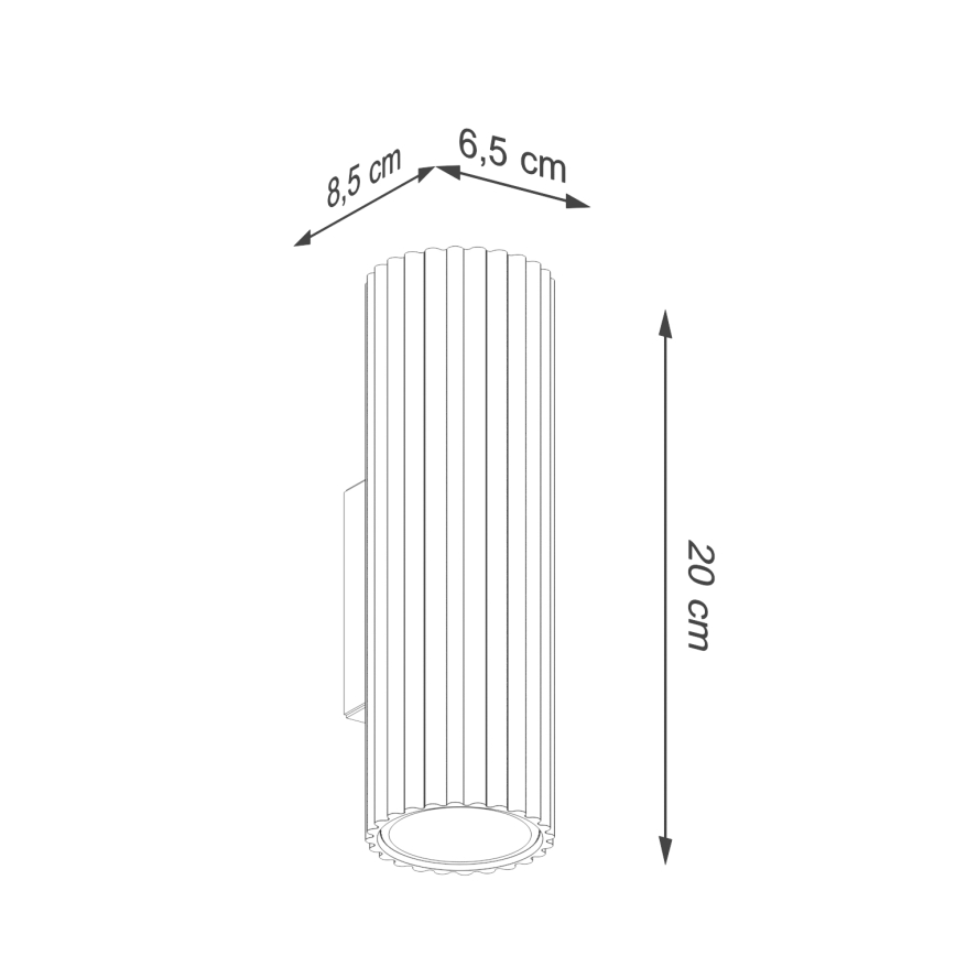 Brilagi - LED fali lámpatest CRESTO 2xGU10/10W/230V 20 cm piros