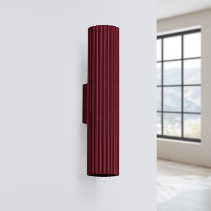 Brilagi - LED fali lámpatest CRESTO 2xGU10/10W/230V 30 cm bordó