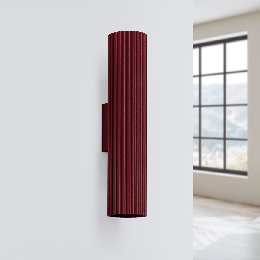 Brilagi - LED fali lámpatest CRESTO 2xGU10/10W/230V 30 cm bordó