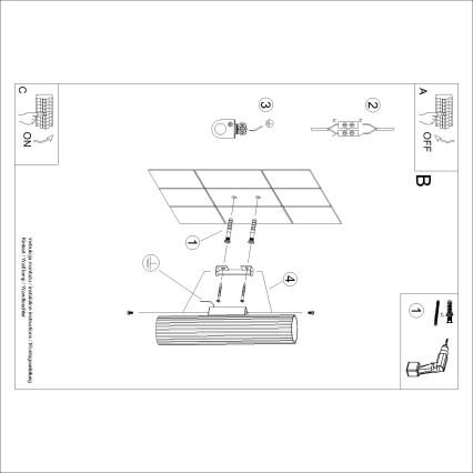 Brilagi - LED fali lámpatest CRESTO 2xGU10/10W/230V 30 cm krémszínű
