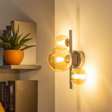 Brilagi - LED fali lámpatest MILLA 3xG9/3W/230V fekete króm/arany