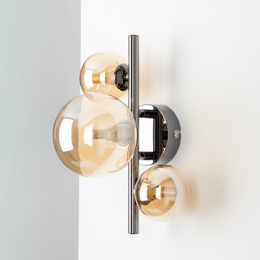 Brilagi - LED fali lámpatest MILLA 3xG9/3W/230V fekete króm/arany