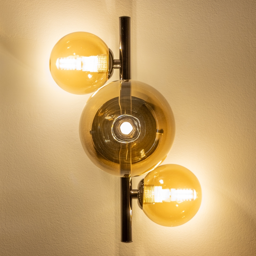 Brilagi - LED fali lámpatest MILLA 3xG9/3W/230V fekete króm/arany