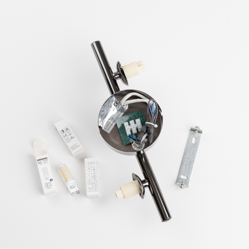 Brilagi - LED fali lámpatest MILLA 3xG9/3W/230V fekete króm/arany