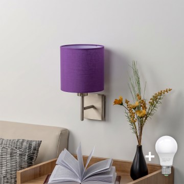 BRILAGI - LED fali lámpatest NUBILA 1xE27/60W/230V matt króm/lila