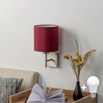 BRILAGI - LED fali lámpatest NUBILA 1xE27/60W/230V matt króm/pompeji vörös