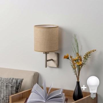BRILAGI - LED fali lámpatest NUBILA 1xE27/60W/230V matt króm/világosbarna