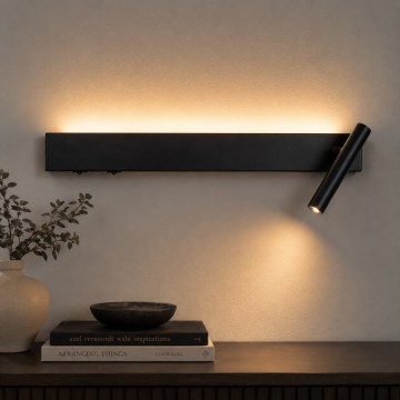 Brilagi - LED fali spotlámpa ARLIX LED/3W/230V + LED/7W fekete CRI 90