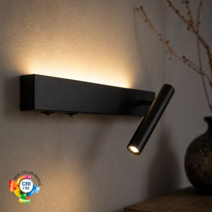 Brilagi - LED fali spotlámpa ARLIX LED/3W/230V + LED/7W fekete CRI 90