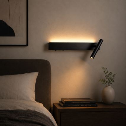 Brilagi - LED fali spotlámpa ARLIX LED/3W/230V + LED/7W fekete CRI 90
