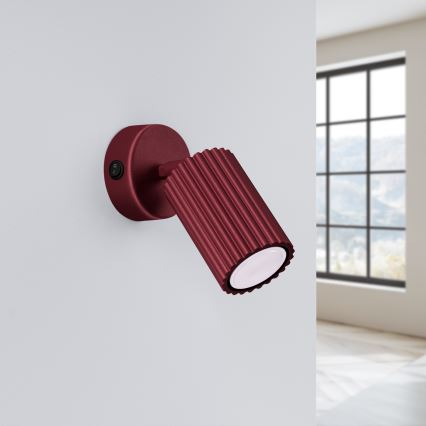 Brilagi - LED fali spotlámpa CRESTO 1xGU10/10W/230V bordó