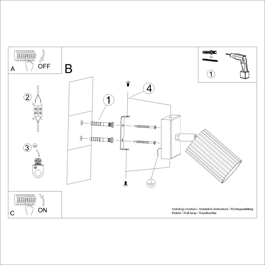 Brilagi - LED fali spotlámpa CRESTO 1xGU10/10W/230V fehér