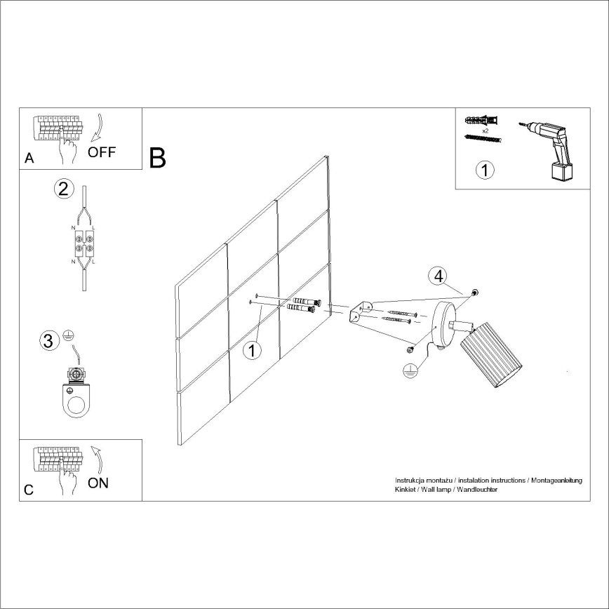 Brilagi - LED fali spotlámpa CRESTO 1xGU10/10W/230V krémszínű