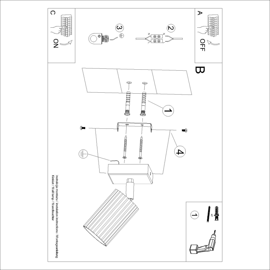 Brilagi - LED fali spotlámpa CRESTO 1xGU10/10W/230V piros