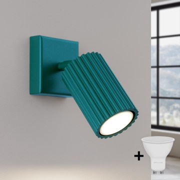 Brilagi - LED fali spotlámpa CRESTO 1xGU10/10W/230V türkiz