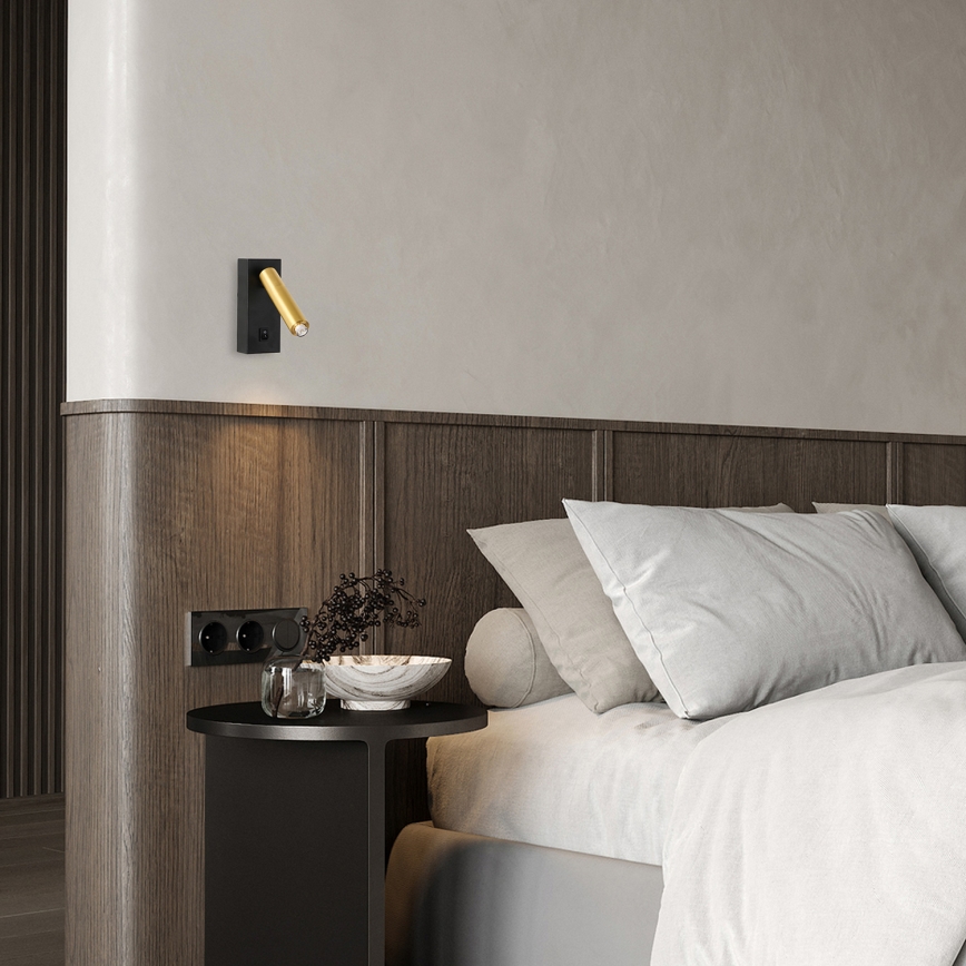 Brilagi - LED Fali spotlámpa MAYA 1xG9/7W/230V fekete/arany