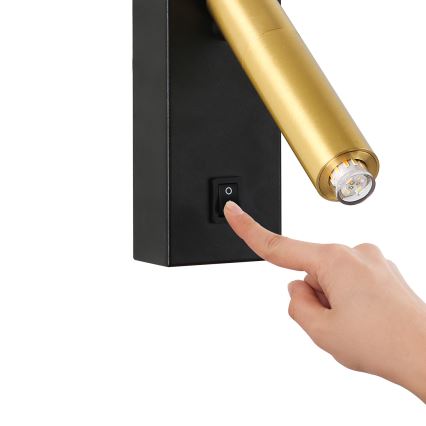 Brilagi - LED Fali spotlámpa MAYA 1xG9/7W/230V fekete/arany