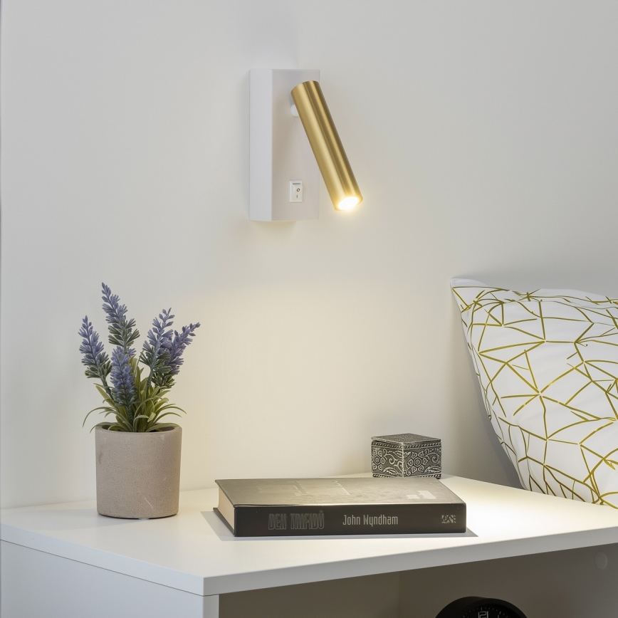 Brilagi - LED Fali spotlámpa MAYA LED/3W/230V 4000K fehér/arany