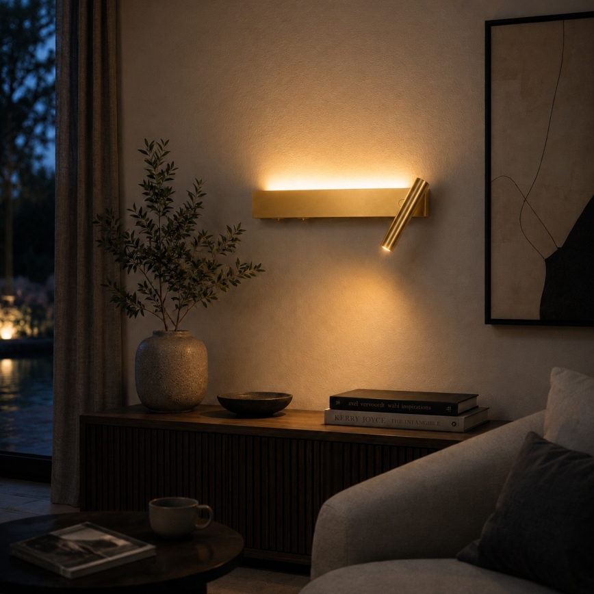 Brilagi - LED fali spotlámpa VIXON LED/3W/230V + LED/7W arany CRI 90