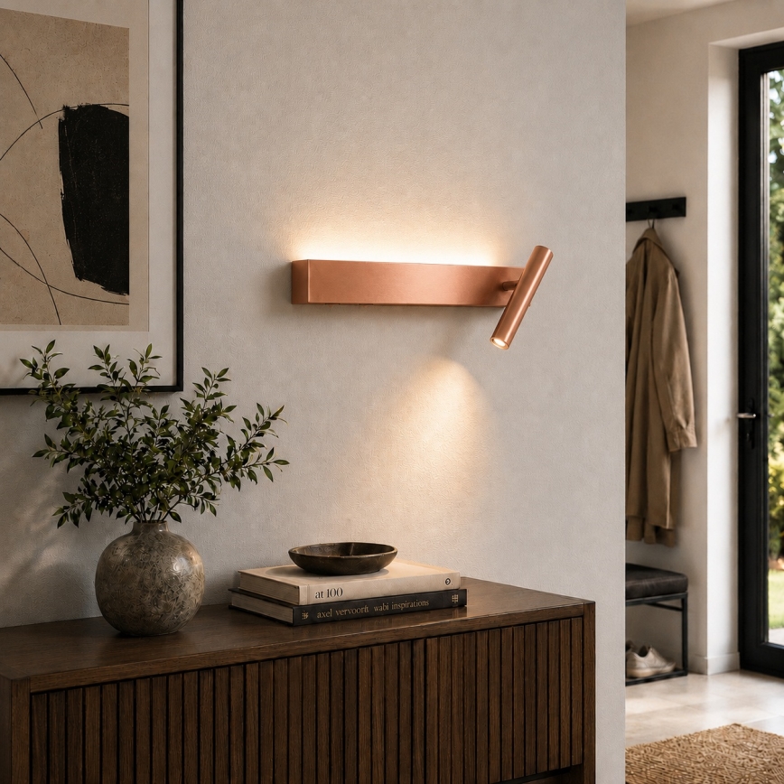 Brilagi - VIXON LED fali spotlámpa LED/3W/230V + LED/7W, bronz, CRI 90