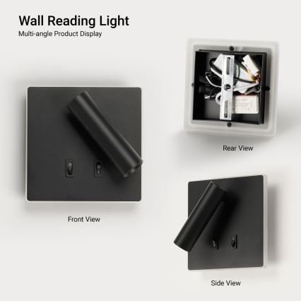 BRILAGI - LED fali spotlámpa ZAYA DOUBLE LED/8W/230V + LED/3W fekete