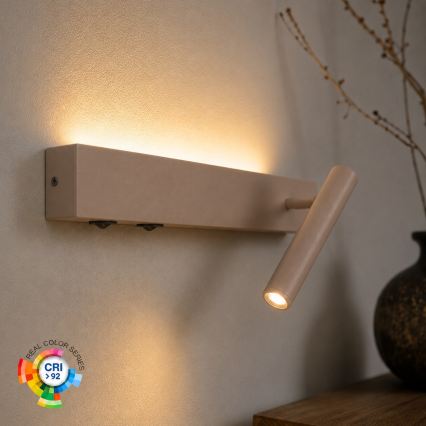 Brilagi - LED falra szerelhető spotlámpa ARLIX LED/3W/230V + LED/7W bézs CRI 90