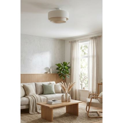 Brilagi - LED felületre szerelhető BOHO ECO csillár 1xE27/10W/230V átm. 40 cm krémszínű