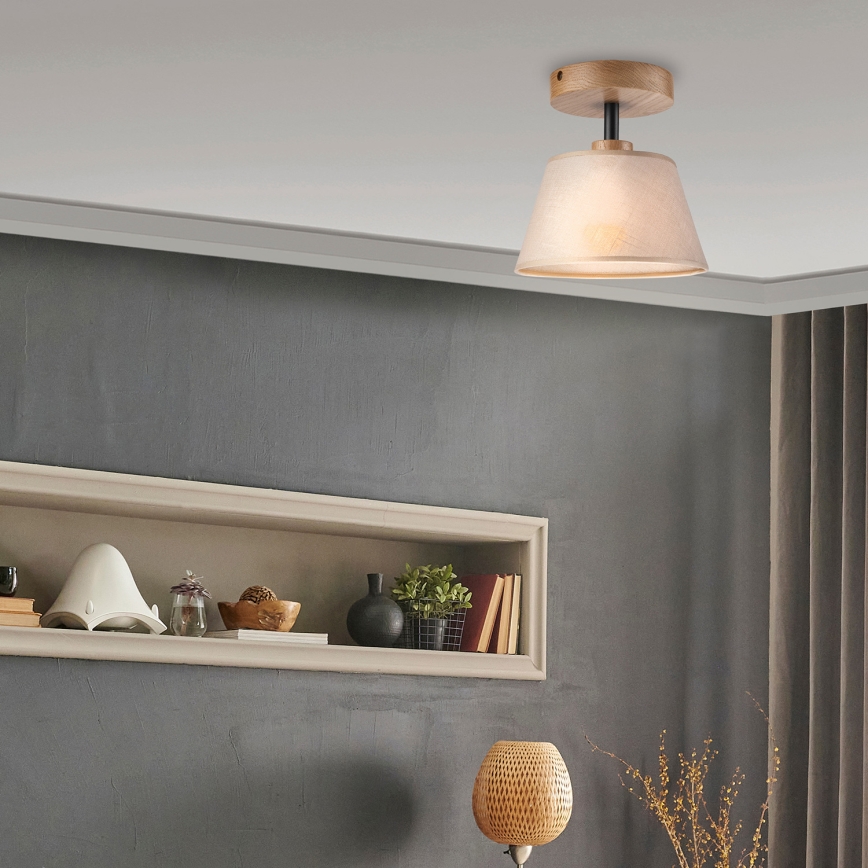 Brilagi - LED  Felületre szerelhető csillár  ANTHONY 1xE14/60W/230V tölgy/bézs