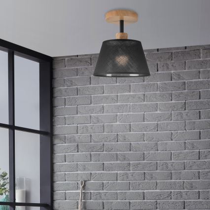 Brilagi - LED  Felületre szerelhető csillár  ANTHONY 1xE14/60W/230V tölgy/fekete