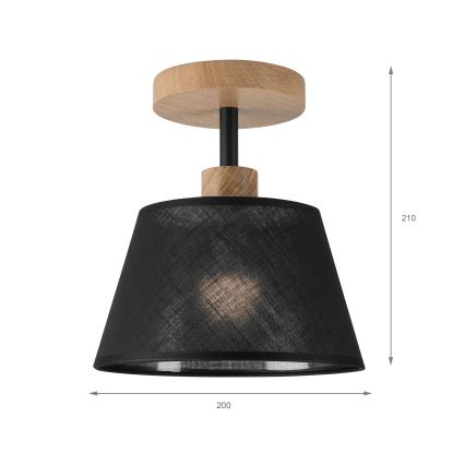 Brilagi - LED  Felületre szerelhető csillár  ANTHONY 1xE14/60W/230V tölgy/fekete