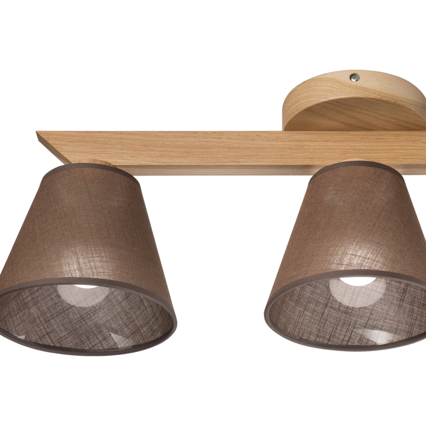 Brilagi - LED  Felületre szerelhető csillár  ANTHONY 3xE14/40W/230V tölgy/barna