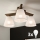 Brilagi - LED Felületre szerelhető csillár ANTHONY 3xE14/40W/230V tölgy dió/fehér